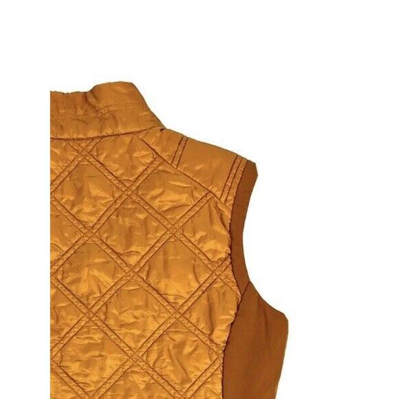 Mountain Force MF Womens Quilted Vest Size XS EU 34 Orange Full Zip - Picture 4 of 8